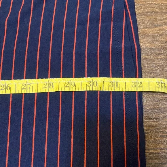 LUSH Swing Stretch Dress, Navy w Red Stripe, Medium - Picture 7 of 7